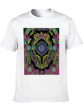 Psychedelic Mandala Graphic Black Tee