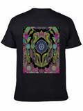 Psychedelic Mandala Graphic Black Tee