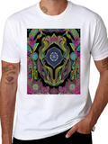 Psychedelic Mandala Graphic Black Tee