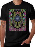 Psychedelic Mandala Graphic Black Tee