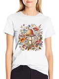 Mushroom Floral Graphic Tee