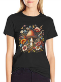 Mushroom Floral Graphic Tee