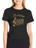 Musician Treble Clef Graphic T-Shirt