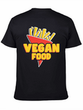 Vegan Food Graphic Tee - Black