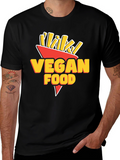 Vegan Food Graphic Tee - Black