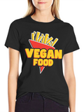 Vegan Food Graphic Tee - Black