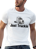 Just Truckin Black T-Shirt