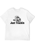 Just Truckin Black T-Shirt