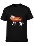 Lion Sunset Graphic T-Shirt - Unique Nature Design