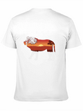 Lion Sunset Graphic T-Shirt - Unique Nature Design