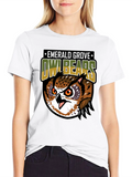 Emerald Grove Owl Bears Graphic Tee