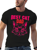 Best Cat Dad Black T-Shirt