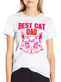 Best Cat Dad Black T-Shirt