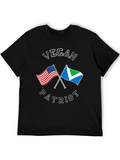 Vegan Patriot T-Shirt - USA & Vegan Flag Design