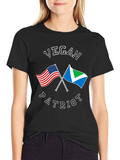 Vegan Patriot T-Shirt - USA & Vegan Flag Design