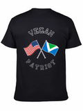 Vegan Patriot T-Shirt - USA & Vegan Flag Design