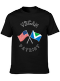 Vegan Patriot T-Shirt - USA & Vegan Flag Design