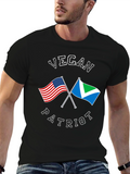 Vegan Patriot T-Shirt - USA & Vegan Flag Design