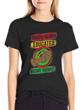 Proud Black Educated Massage Therapist Graphic T-Shirt