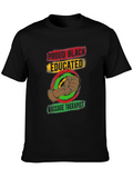 Proud Black Educated Massage Therapist Graphic T-Shirt