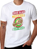 Proud Black Educated Massage Therapist Graphic T-Shirt