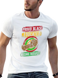 Proud Black Educated Massage Therapist Graphic T-Shirt