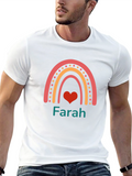 Rainbow Heart Personalized Name T-Shirt