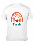 Rainbow Heart Personalized Name T-Shirt