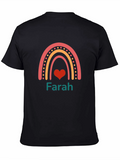 Rainbow Heart Personalized Name T-Shirt