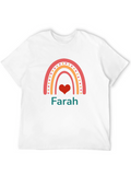 Rainbow Heart Personalized Name T-Shirt