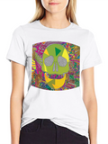 Psychedelic Skull Graphic Tee - Mens Black T-Shirt