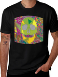 Psychedelic Skull Graphic Tee - Mens Black T-Shirt