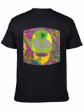 Psychedelic Skull Graphic Tee - Mens Black T-Shirt