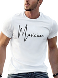 Musician Black Graphic Tee Shirt