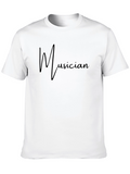 Musician Black Graphic Tee Shirt
