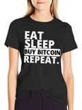 Eat Sleep Buy Bitcoin Repeat Black T-Shirt