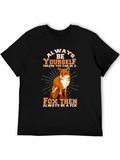 Always Be Yourself Fox Graphic Tee - Black