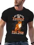 Always Be Yourself Fox Graphic Tee - Black