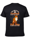 Always Be Yourself Fox Graphic Tee - Black