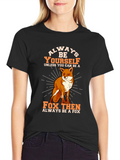 Always Be Yourself Fox Graphic Tee - Black