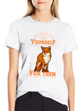 Always Be Yourself Fox Graphic Tee - Black