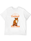 Always Be Yourself Fox Graphic Tee - Black
