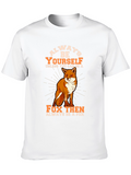 Always Be Yourself Fox Graphic Tee - Black
