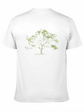 Green Tree Graphic Black T-Shirt