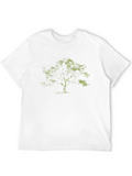 Green Tree Graphic Black T-Shirt