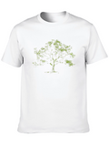 Green Tree Graphic Black T-Shirt