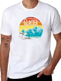 Glacier National Park T-Shirt - Retro Graphic Tee