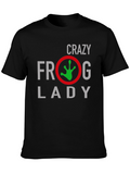 Crazy Frog Lady Graphic Tee - Black