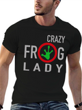 Crazy Frog Lady Graphic Tee - Black