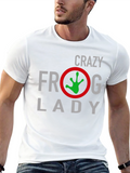 Crazy Frog Lady Graphic Tee - Black